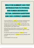 PACKAGE DEAL&colon;&colon;&colon; WGU D199 INTRODUCTION TO PHYSICAL & HUMAN GEOGRAPHY EXAMS 2025&sol;2026