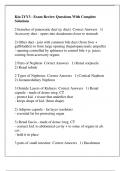 Kin 2YY3 - Exam Review Questions With Complete Solutions