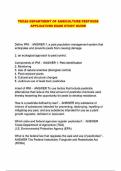 TEXAS DEPARTMENT OF AGRICULTURE PESTICIDE APPLICATORS EXAM STUDY GUIDE
