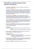 NSG 6006 Pre-specialty Evaluation Exam&comma; Questions and Answers