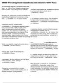 NFHS Wrestling Exam Questions and Answers 100&percnt; Pass