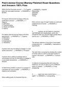 Post License Course &lpar;Barney Fletcher&rpar; Exam Questions and Answers 100&percnt; Pass