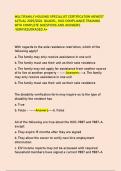 MULTIFAMILY HOUSING SPECIALIST CERTIFICATION NEWEST  ACTUAL 2025&sol;2026 QUADEL&comma; HUD COMPLIANCE TRAINING  WITH COMPLETE QUESTIONS AND ANSWERS &period;VERIFIED&sol;GRADED A&plus;