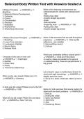 Balanced Body Written Test with Answers Graded A
