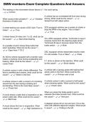 BMW members Exam Complete Questions And Answers