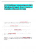SEVI 3013 Exam 1 Latest Update 2025 With Questions and Correct Answers Graded A&plus;&vert;Assured Success