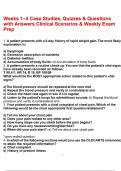 Weeks 1&ndash;4 Case Studies&comma; Quizzes & Questions with Answers Clinical Scenarios & Weekly Exam Prep&period;pdf