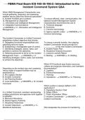 FEMA Final Exam ICS 100&colon; IS-100&period;C&colon; Introduction to the Incident Command System Q&A