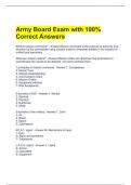 Army Board Exam with 100&percnt; Correct Answers 
