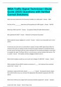 IMSA Traffic Signal Technician I Study Guide &lpar;2025&rpar; Questions with Verified Correct Solutions&period;