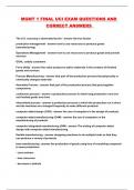 MGMT 1 FINAL UCI EXAM QUESTIONS AND CORRECT ANSWERS 
