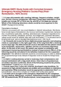Ultimate ENPC Study Guide with Corrected Answers Emergency Nursing Pediatric Course Prep &lpar;Post-Remediation&comma; 100- Score&rpar;&period;pdfUltimate ENPC Study Guide with Corrected Answers Emergency Nursing Pediatric Course Prep &lpar;Post-Remediation&comma; 100- Score&rpar;&period;pdf