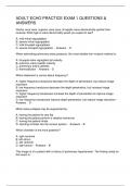 ADULT ECHO PRACTICE EXAM 1 QUESTIONS & ANSWERS