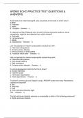 ARDMS ECHO PRACTICE TEST QUESTIONS & ANSWERS