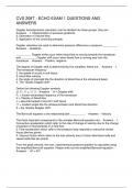 CVS 208T - ECHO EXAM 1 QUESTIONS AND ANSWERS