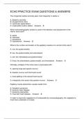 ECHO PRACTICE EXAM QUESTIONS & ANSWERS