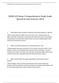 NURS 615 Exam 2 Comprehensive Study Guide Questions And Answers 2024&excl; RATED A&plus;