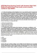 HESI Med-Surg Nursing Test -1 with Answers High-Yield Medical Surgical Exam Prep Guide correct answers verified A&plus; tips NEW&excl;&excl;&excl;&period;pdf