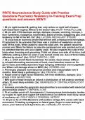 PRITE Neuroscience Study Guide with Practice Questions Psychiatry Residency In-Training Exam Prep questions and answers NEW&excl;&excl;&excl;&period;pdf