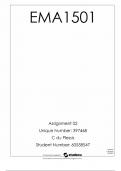EMA1501 Assignment 2 &sol; Score 100&percnt; &sol; New Version 2025 Update &sol; Solved Solutions