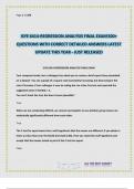 ISYE 6414-REGRESSION ANALYSIS FINAL EXAM 500&plus; QUESTIONS WITH CORRECT DETAILED ANSWERS LATEST UPDATE THIS YEAR - JUST RELEASED