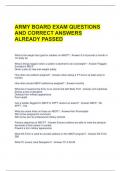 ARMY BOARD EXAM QUESTIONS AND CORRECT ANSWERS ALREADY PASSED 