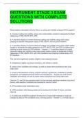 INSTRUMENT STAGE 3 EXAM QUESTIONS WITH COMPLETE SOLUTIONS 