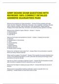 ARMY BOARD EXAM QUESTIONS WITH REVIEDED 100&percnt; CORRECT DETAILED ANSWERS GUARANTEED PASS
