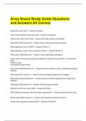Army Board Study Guide Questions and Answers All Correct 