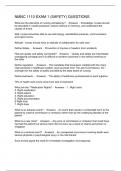 NMNC 1110 EXAM 1 &lpar;SAFETY&rpar; QUESTIONS
