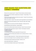ARMY BOARD TEST QUESTIONS AND CORRECT ANSWERS 