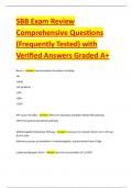 SBB Exam Review Comprehensive Questions &lpar;Frequently Tested&rpar; with Verified Answers Graded A&plus;