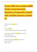 Turcan SBB exam review AABB Packet Comprehensive Questions &lpar;Frequently Tested&rpar; with Verified Answers Graded A&plus;