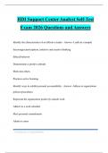 HDI Support Center Analyst Self-Test Exam 2026 Questions and Answers
