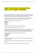 ARMY PROMOTION EXAM QUESTIONS WITH 100&percnt; CORRECT ANSWERS 