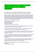 BRAZE MARKETER CERTIFICATION QUESTIONS WITH CORRECT ANSWERS 