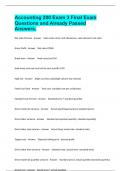 Accounting 200 Exam 3 Final Exam Questions and Already Passed Answers&period;