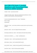 Acct 200 UTK Exam 2 &lpar;Jordan&rpar; Questions with Guaranteed Pass Solutions &lpar;2025&rpar; Updated&period;