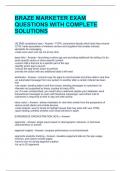BRAZE MARKETER EXAM QUESTIONS WITH COMPLETE SOLUTIONS 