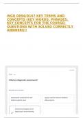 WGU D094&sol;D167 KEY TERMS AND CONCEPTS &lpar;KEY WORDS&comma; PHRASES&comma; KEY CONCEPTS FOR THE COURSE&rpar; QUESTIONS WITH SOLVED CORRECTLY ANSWERS&excl;&excl;