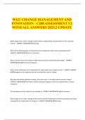 WGU CHANGE MANAGEMENT AND INNOVATION - C208 ASSESSMENT V2 WITH ALL ANSWERS 2025&comma;2 UPDATE