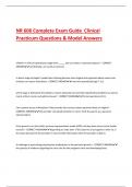 NR 606 Complete Exam Guide Clinical Practicum Questions & Model Answers&period;d