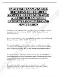 PN ATI EXIT EXAM 2025 &vert; ALL  QUESTIONS AND CORRECT  ANSWERS &vert; ALREADY GRADED  A&plus; &vert; VERIFIED ANSWERS &vert;  LATEST VERSION 2025&vert; BRAND  NEW VERSION   