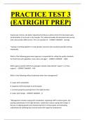 PRACTICE TEST 3  &lpar;EATRIGHT PREP&rpar;  