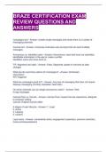 BRAZE CERTIFICATION EXAM REVIEW QUESTIONS AND ANSWERS 