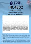 INC4802 Assignment 3 &lpar;ANSWERS&rpar; 2025 - DISTINCTION GUARANTEED
