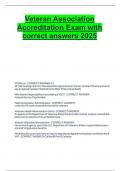 Veteran Association Accreditation Exam with correct answers 2025