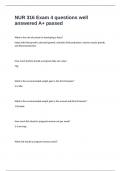 NUR 316 Exam 4 questions well answered A&plus; passed