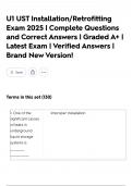 U1 UST Installation&sol;Retrofitting Exam 2025 &vert; Complete Questions and Correct Answers &vert; Graded A&plus; &vert; Latest Exam &vert; Verified Answers &vert; Brand New Version&excl;