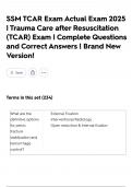 SSM TCAR Exam Actual Exam 2025 &vert; Trauma Care after Resuscitation &lpar;TCAR&rpar; Exam &vert; Complete Questions and Correct Answers &vert; Brand New Version&excl;